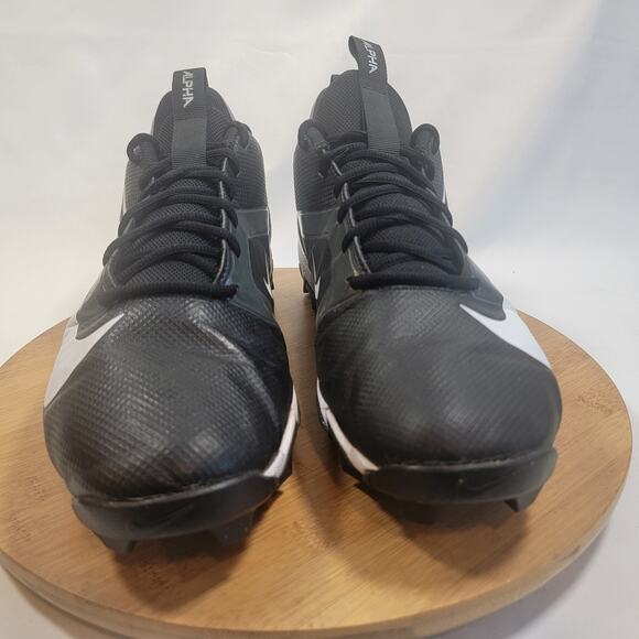Nike Alpha Fast Flex Baseball Sneakers Shoes Men 13 Black White - Picture 2 of 14
